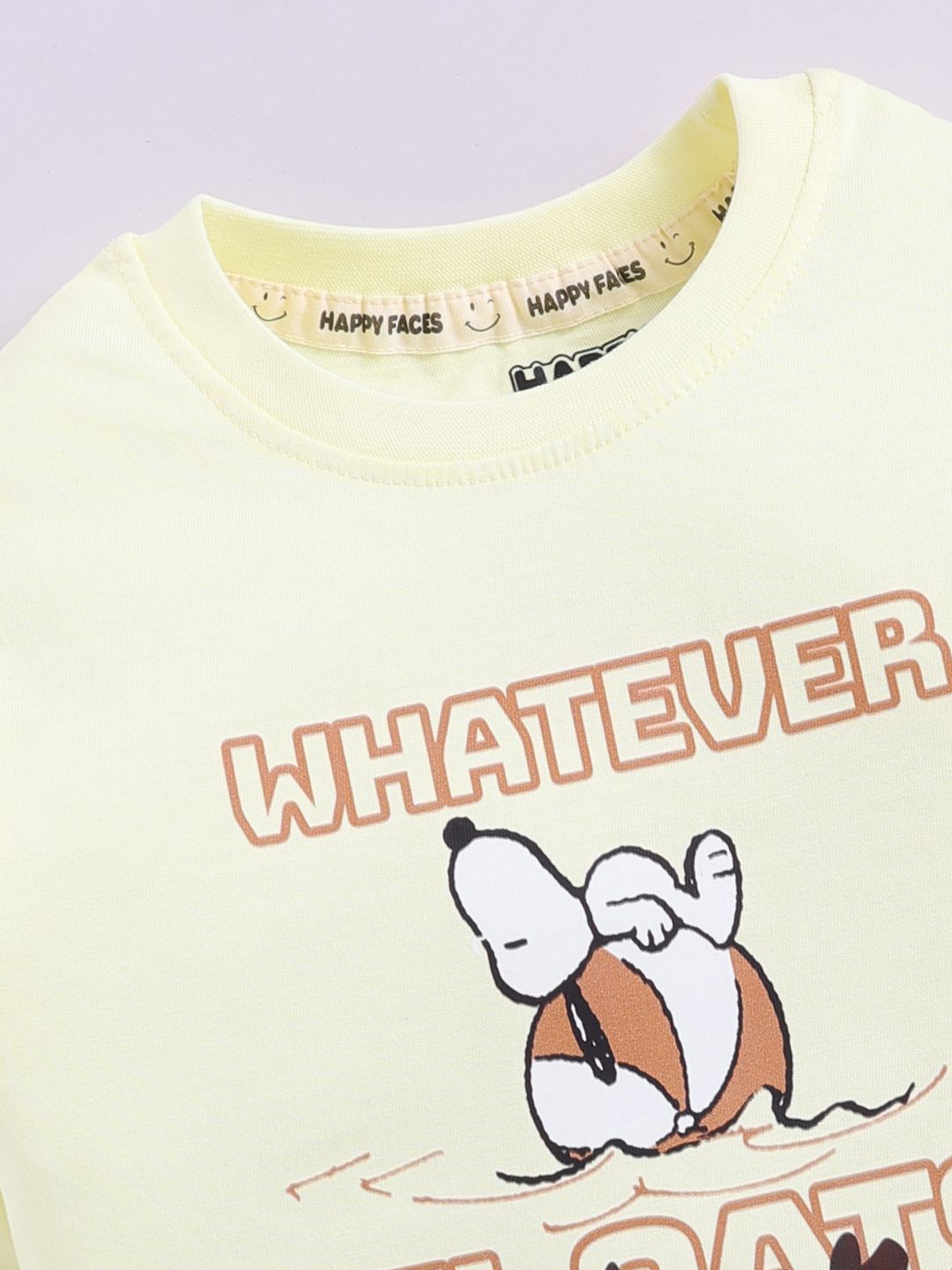 Happy Faces Kids Girls Snoopy Printed Pure Cotton T-Shirt