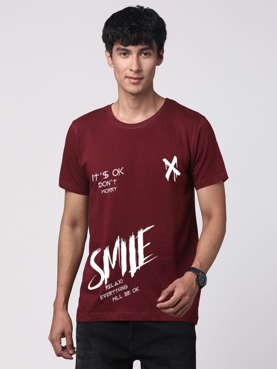 ADRO Men Graphic Printed Round Neck Cotton T-shirt