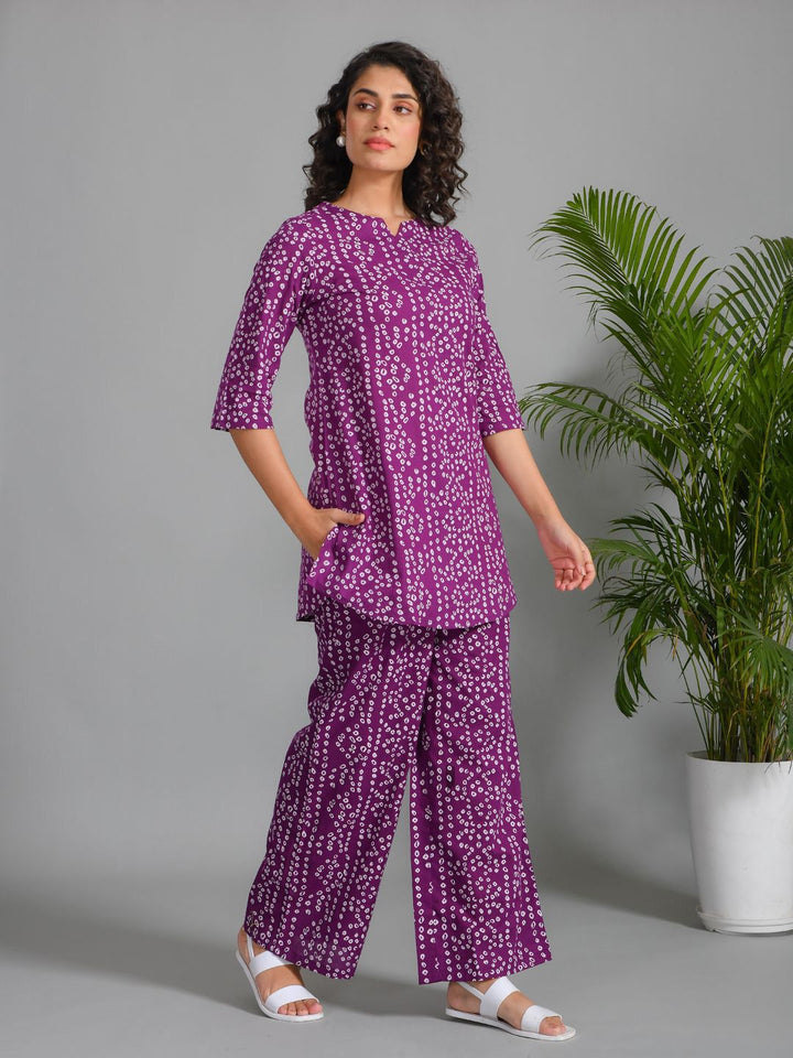 SANSKRUTIHOMES Women Pure Cotton Printed Night suit