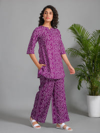 SANSKRUTIHOMES Women Pure Cotton Printed Night suit