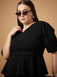 SASSAFRAS  Short Sleeve Peplum Top & Trouser Co-Ords