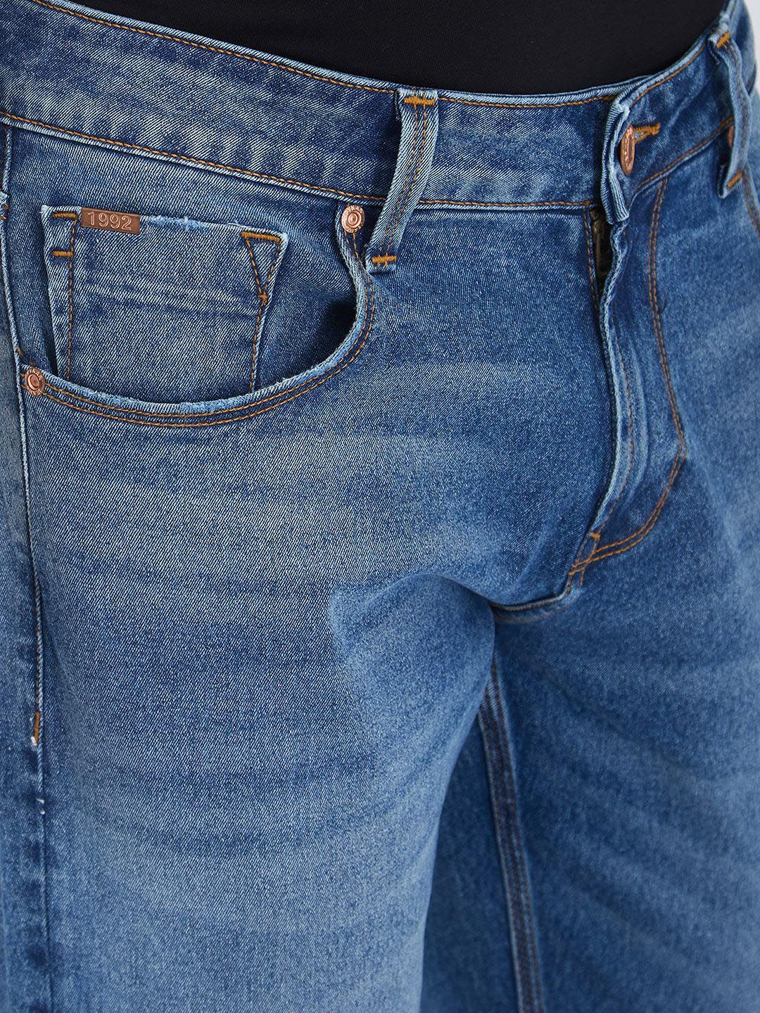 SPYKAR Men Slim Fit Low-Rise Light Fade Stretchable Jeans