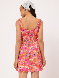 DressBerry Flower Child Smocked A-Line Mini Dress