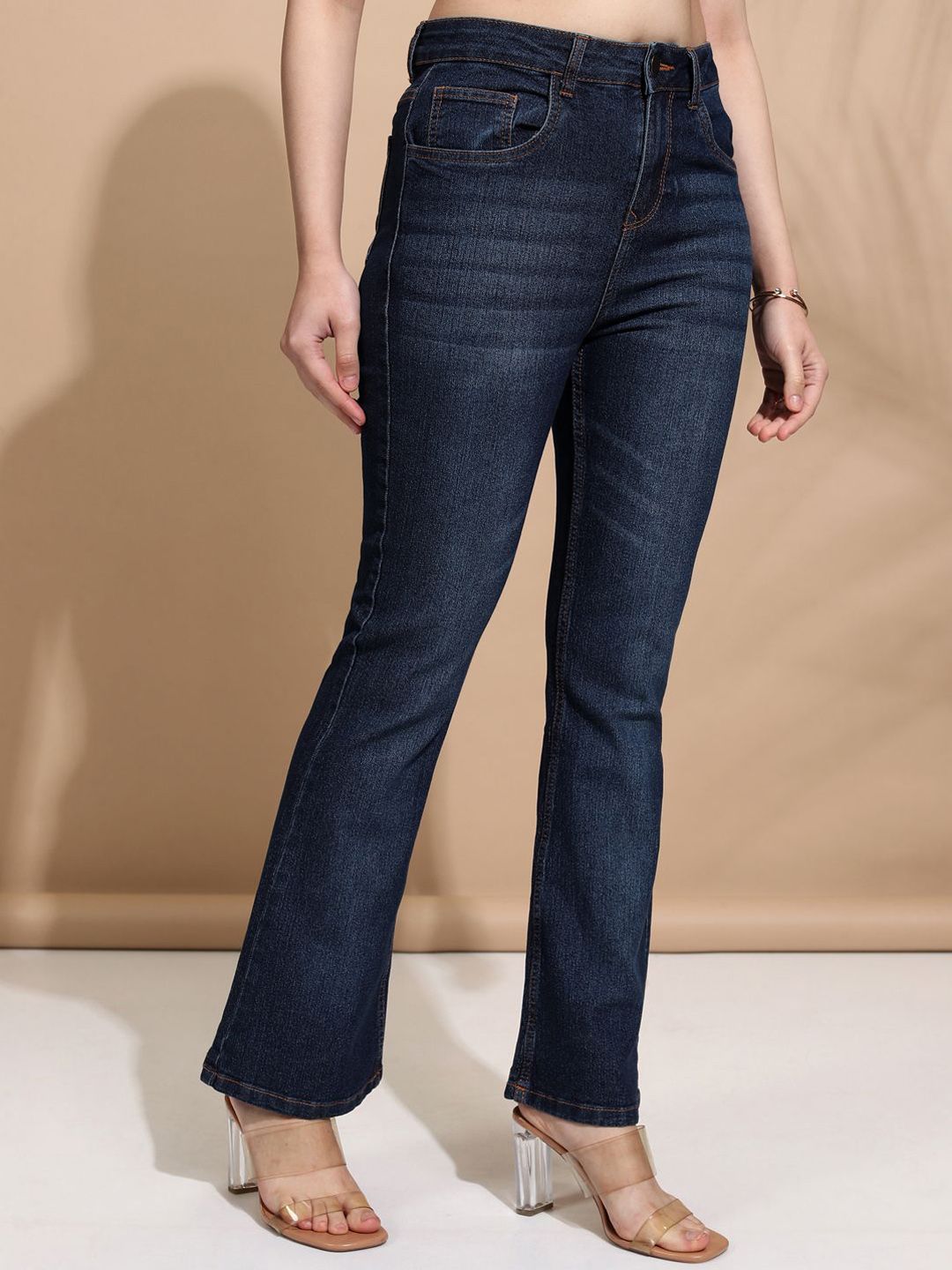 Tokyo Talkies Women Flared Light Fade Stretchable Jeans