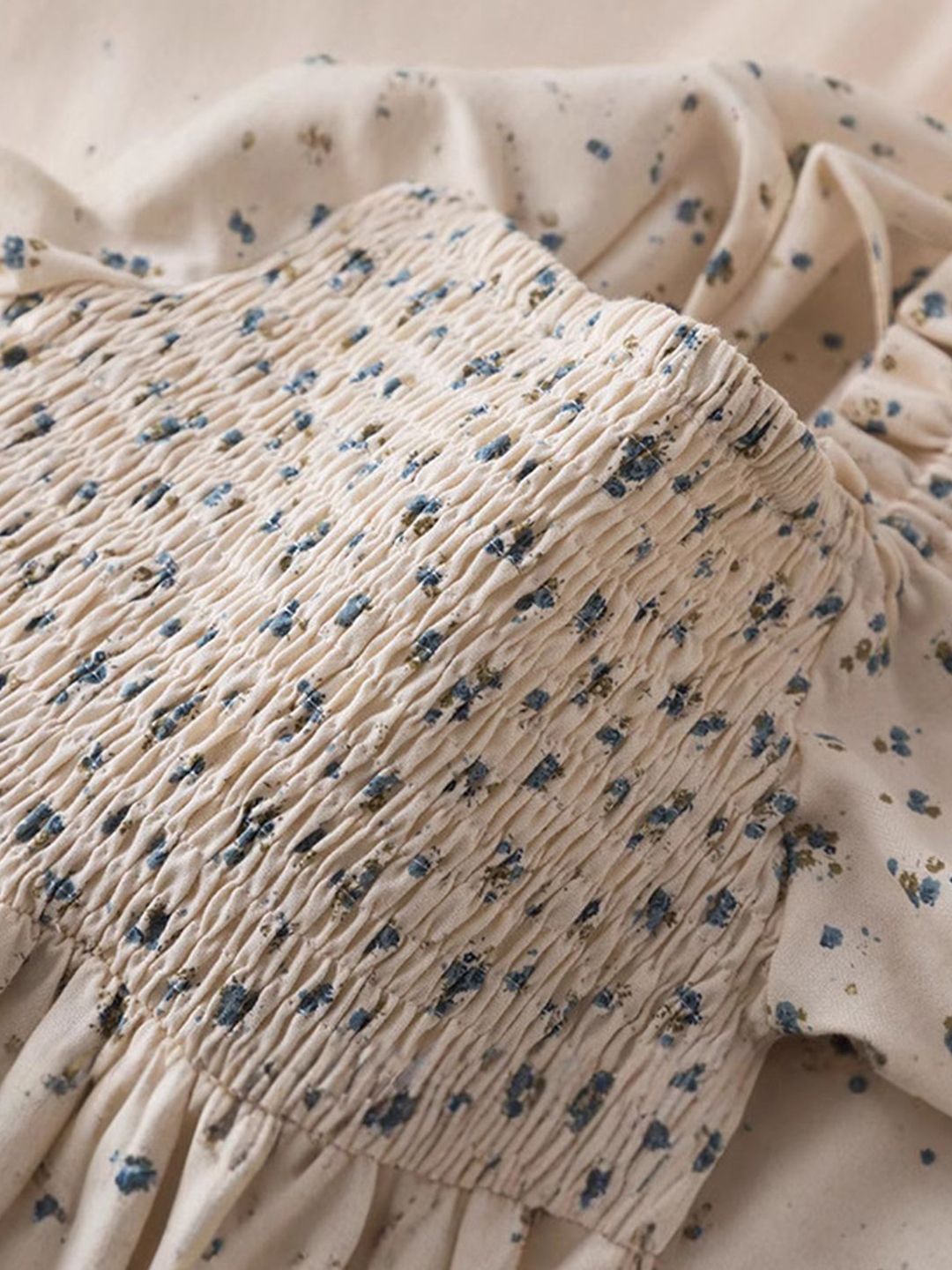 YK Girls Floral Print Peplum Knee Length Dress