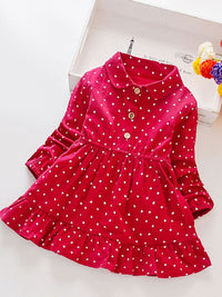 YK Girls Conversational Printed Cotton Shirt Dress