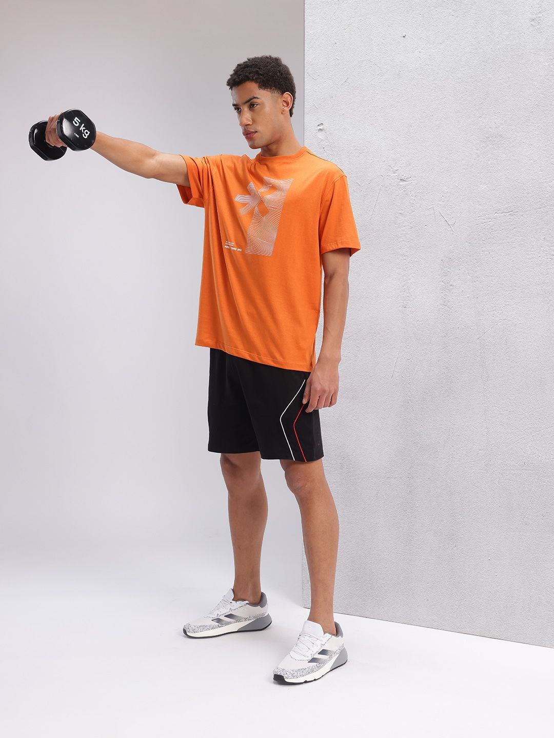 HRX by Hrithik Roshan Brand Logo Print Training T-shirt