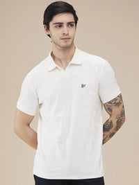 Being Human Men Self Design Polo Collar Cotton Slim Fit T-shirt