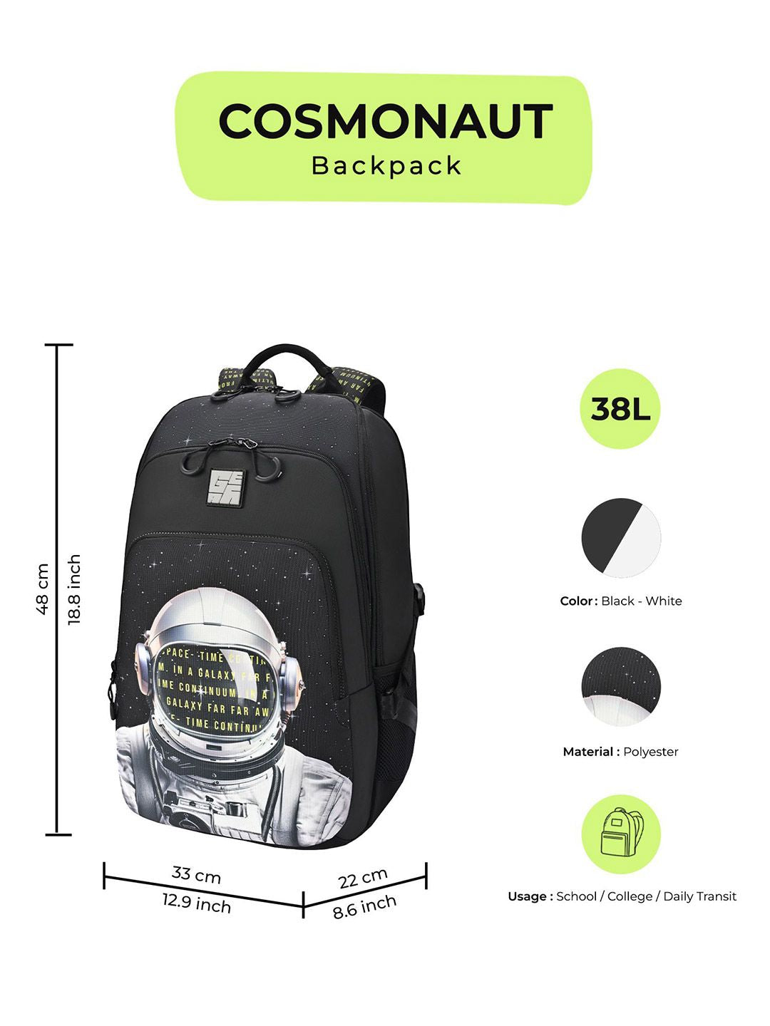Gear Unisex Printed Backpack
