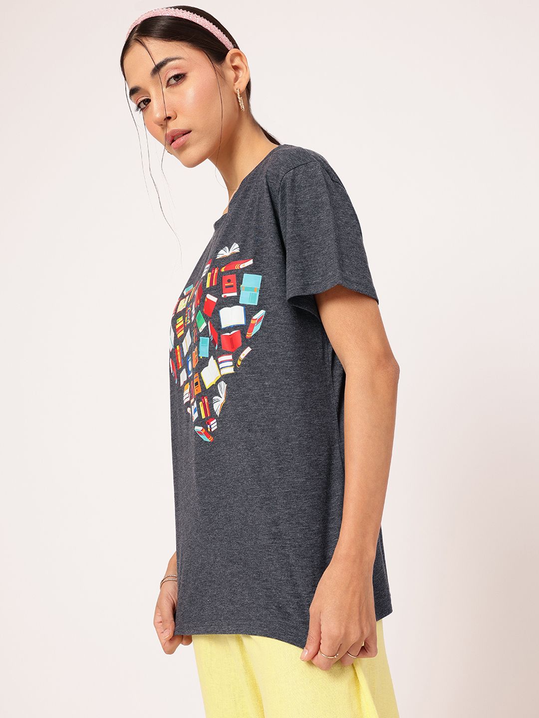 DressBerry Bibliophile Bae Printed Relaxed T-shirt