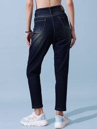 STREET 9 Women Comfort Slim Fit Mildly Distressed Light Fade Jeans