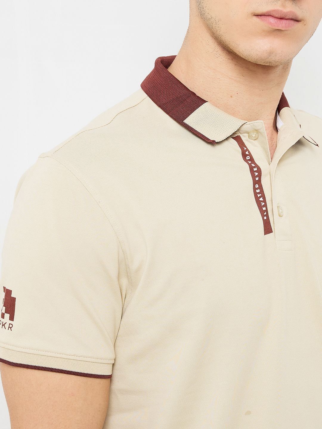 SPYKAR Men Solid Polo Collar Cotton Slim Fit T-shirt