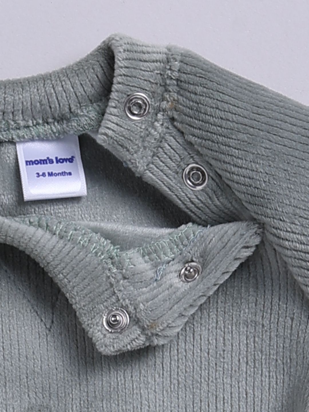 Moms Love Infant Boys Ribbed Velvet-Finish Pure Cotton Sweatshirt With Joggers