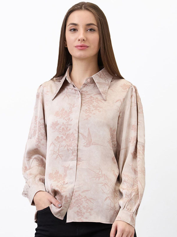 SPYKAR Women Spread Collar Floral Printed Casual Shirt
