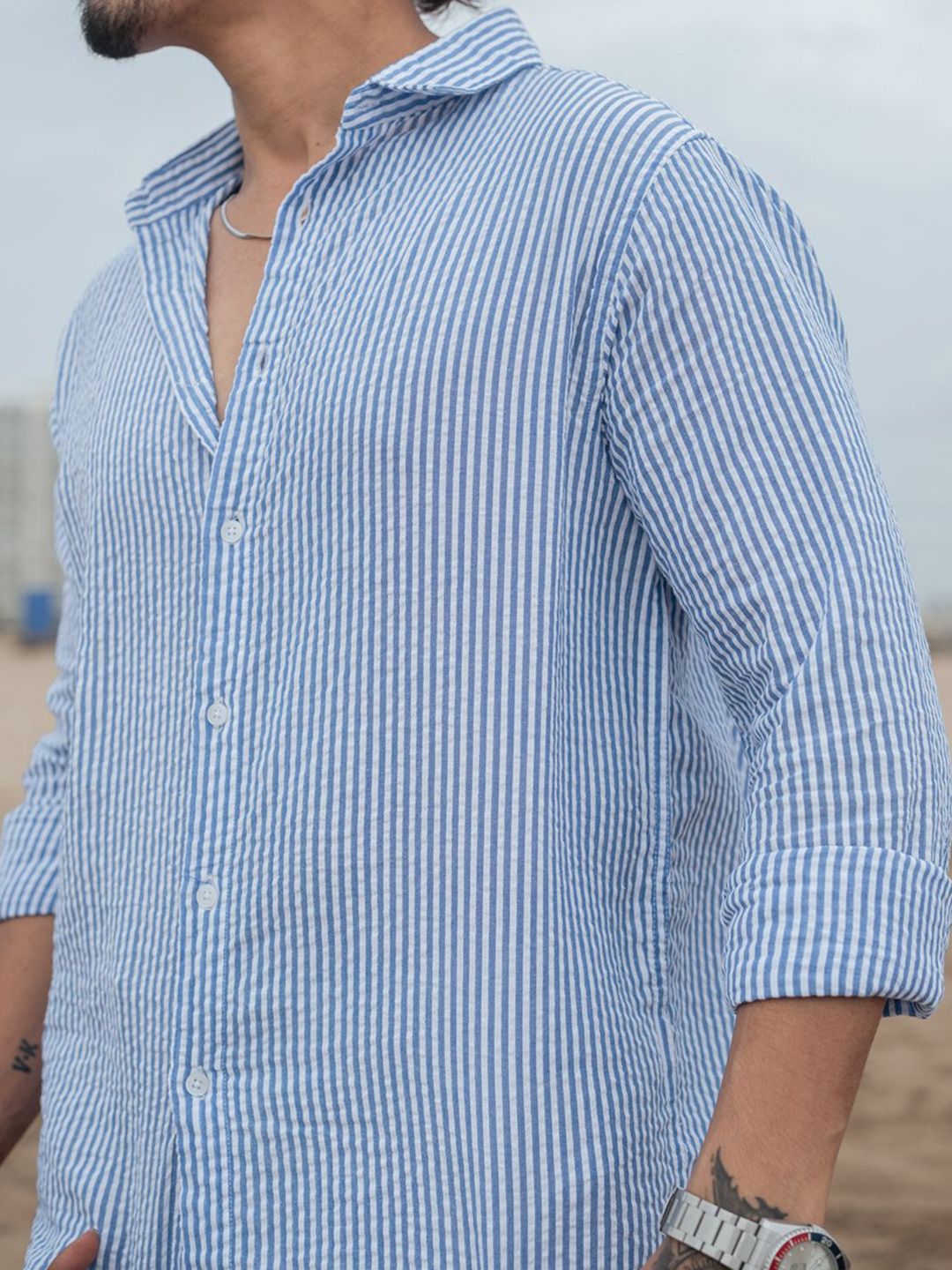 Powerlook Men Micro Checks Opaque Checked Casual Shirt