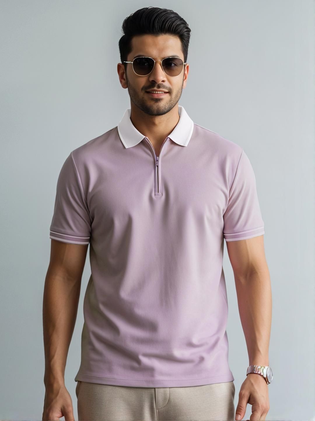Tshirts ADRO Men Lavender Cotton