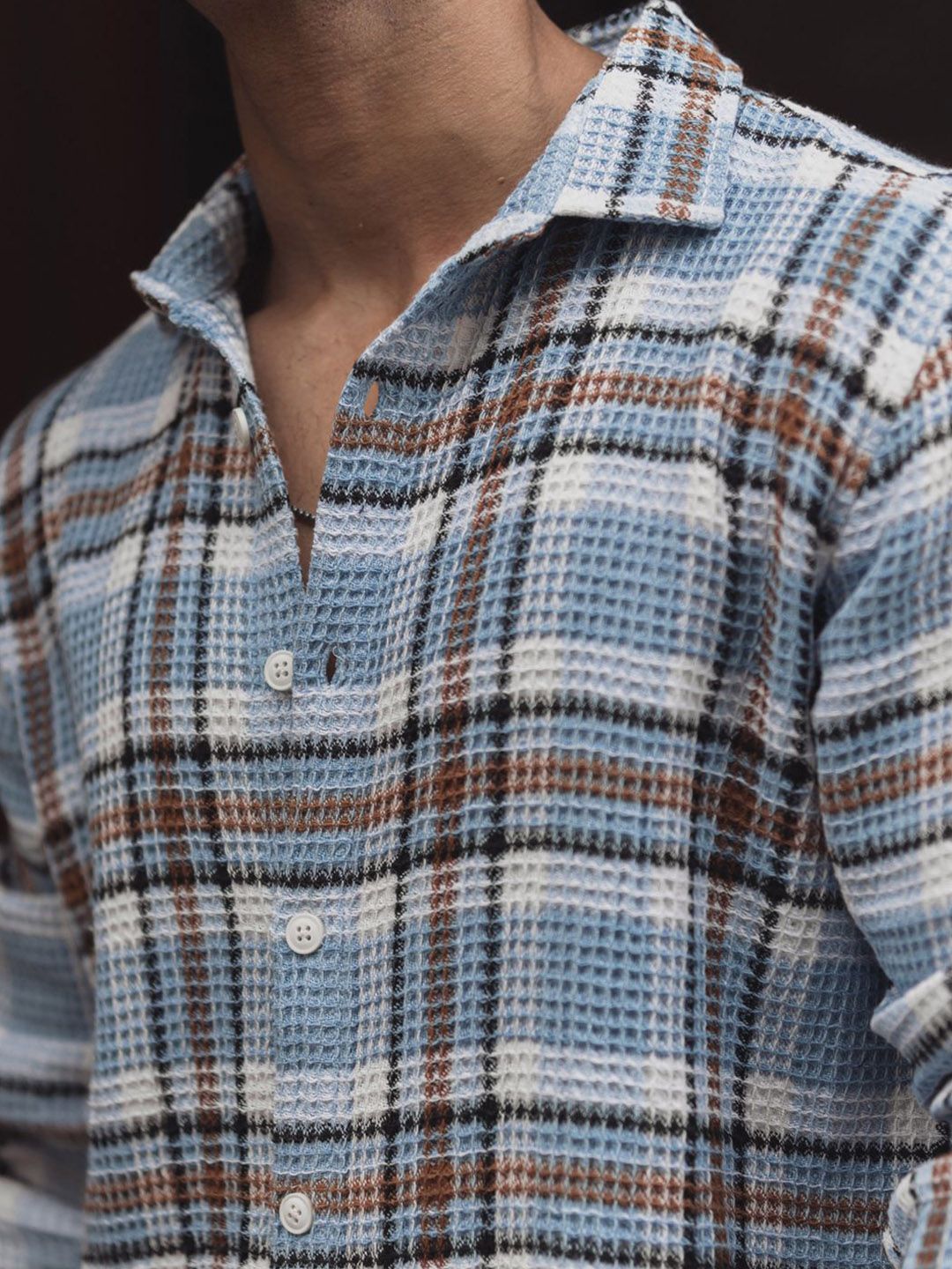 Powerlook Men Tartan Checks Opaque Checked Casual Shirt