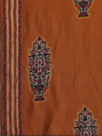 Libas Floral Printed Thread Work Pleated Anarkali Kurta with Trousers & Dupatta