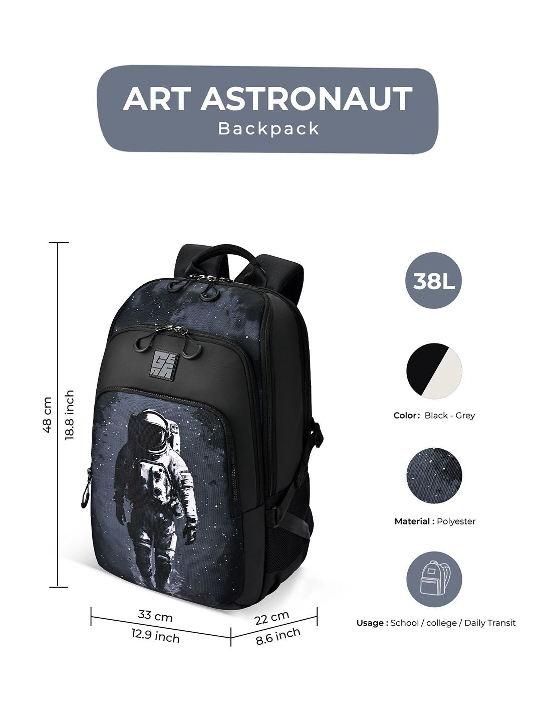 Gear Unisex Graphic Backpack