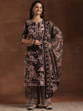 Libas Floral Printed Gotta Patti Pure Cotton Straight Kurta With Palazzo & Dupatta