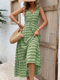 DressBerry Printed Tie-Up Waist Maxi Dress
