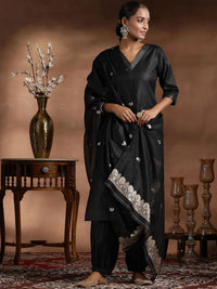 Libas V-Neck Straight Kurta with Salwar & With Dupatta