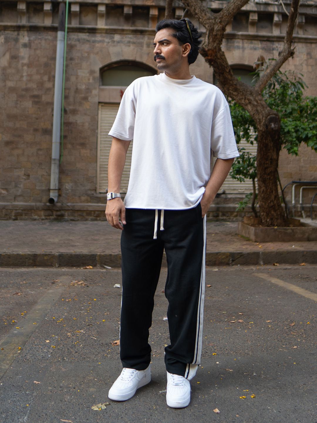 Powerlook Men Pure Cotton Mid-Rise Track Pant