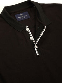 Thomas Scott Men Solid Polo Collar Cotton T-shirt
