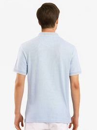 RARE RABBIT Men Solid Polo Collar Cotton T-shirt