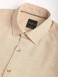 VASTRADO Men Classic Spread Collar Solid Cotton Slim Fit Casual Shirt