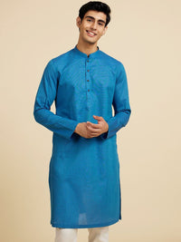Diwas by Manyavar Woven Design Mandarin Collar Straight Kurta