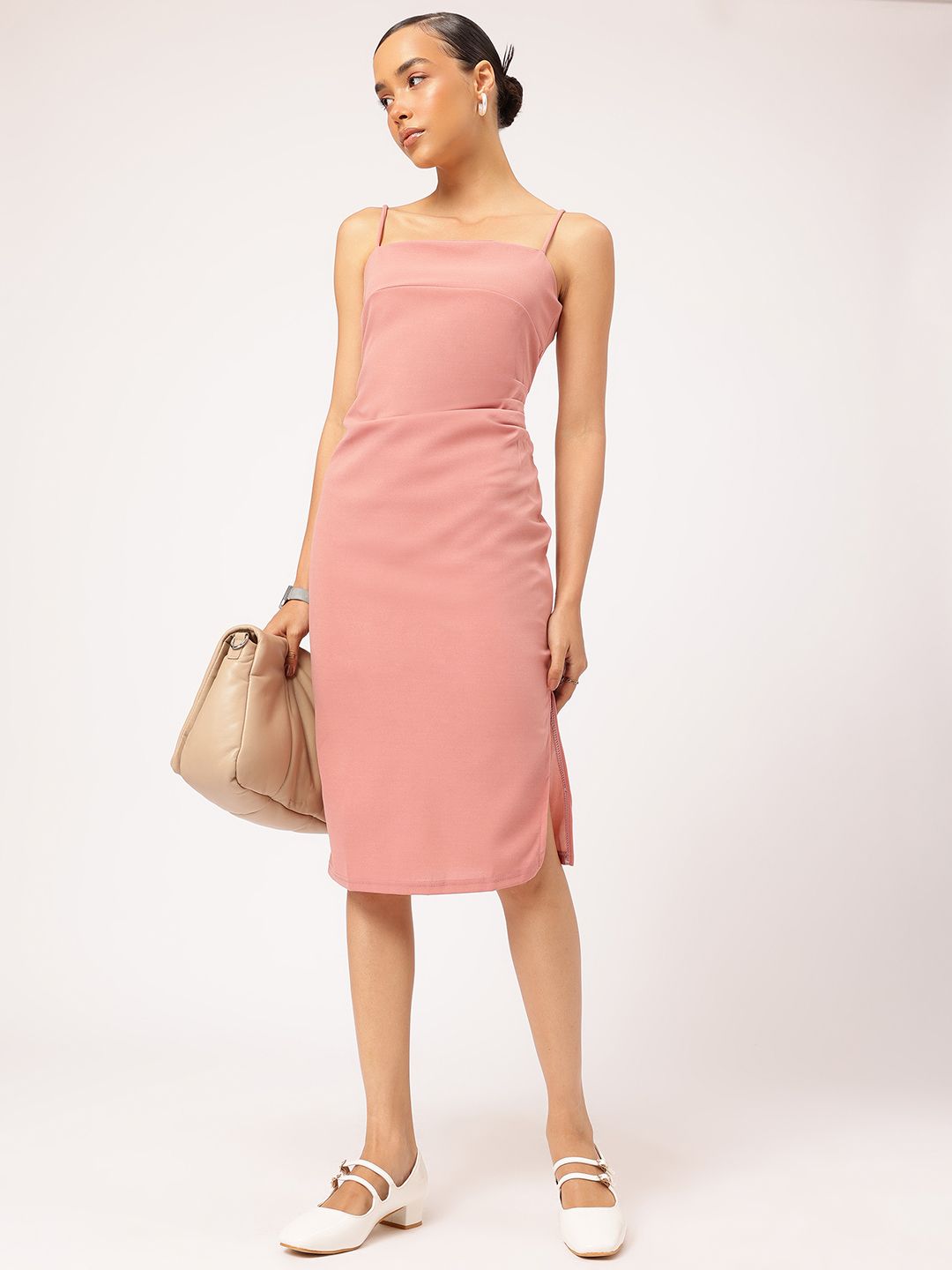 DressBerry Pleated Sheath Dress