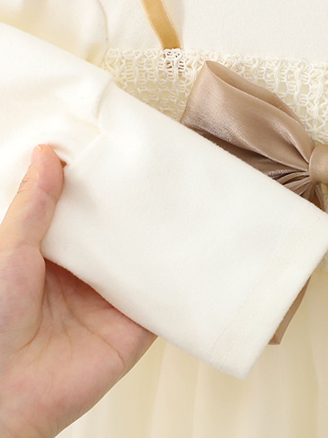 YK Girls Fit & Flare Bow Dress