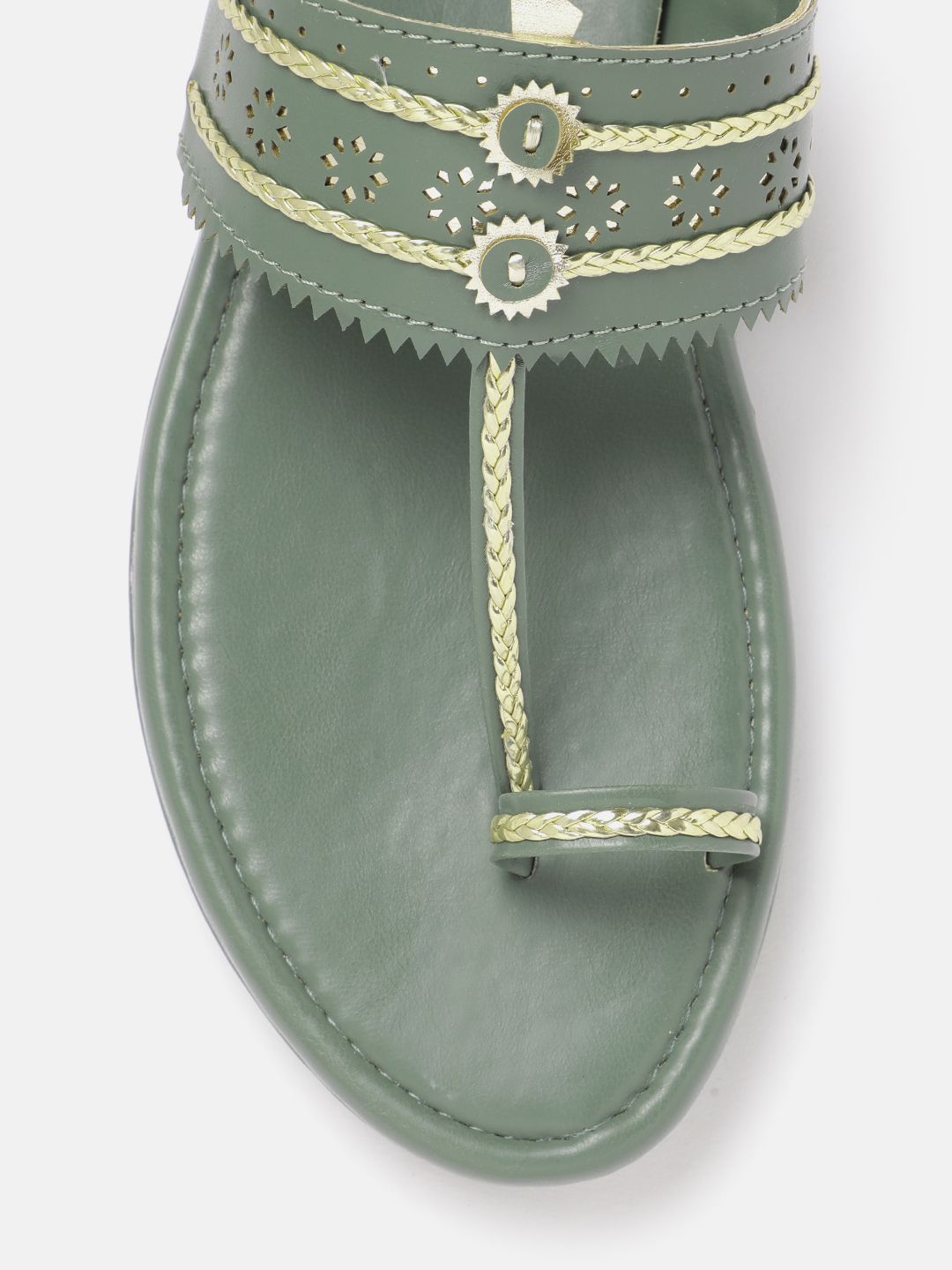 Anouk Women Ethnic Motifs Open Toe Flats