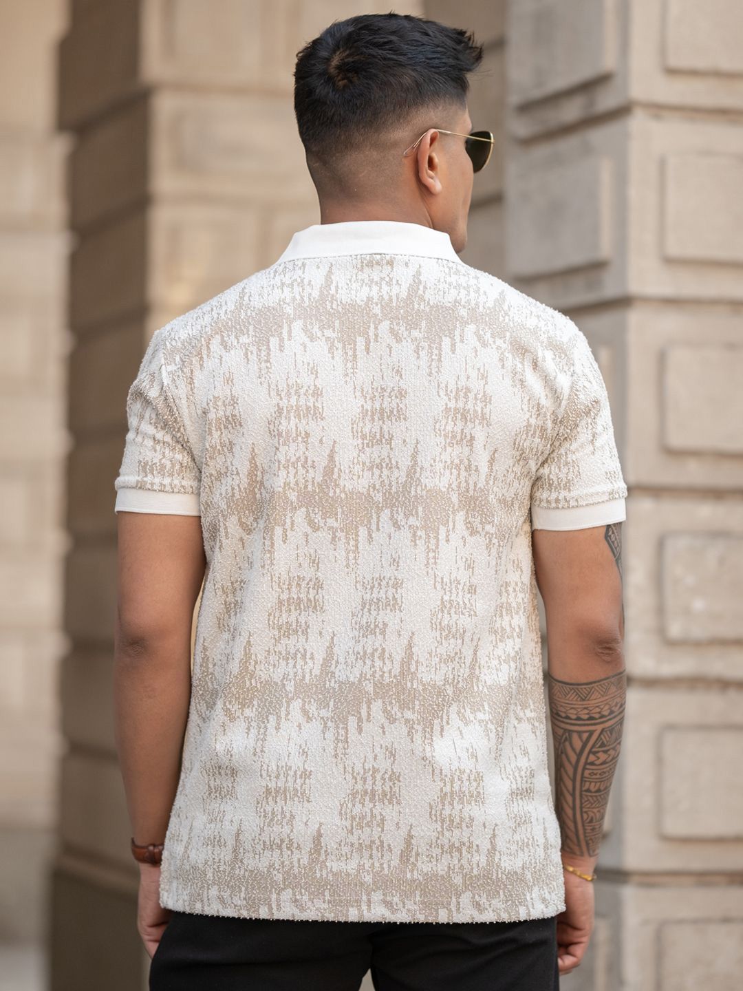 Powerlook Men Printed Polo Collar T-shirt