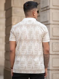 Powerlook Men Printed Polo Collar T-shirt