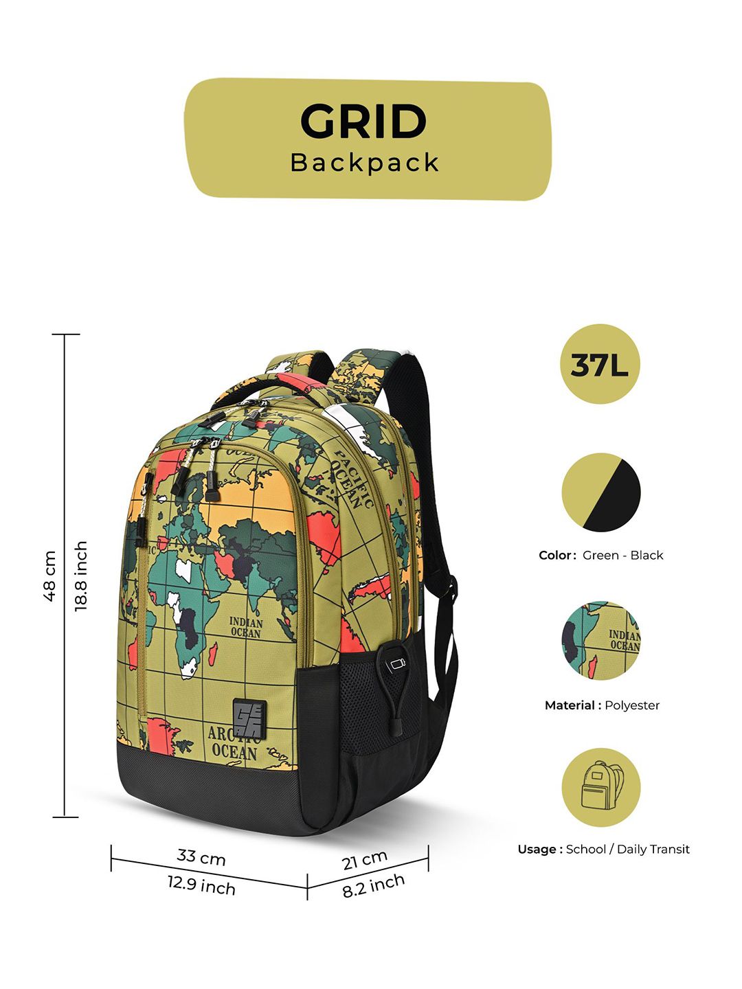 Gear Unisex Casual Backpack