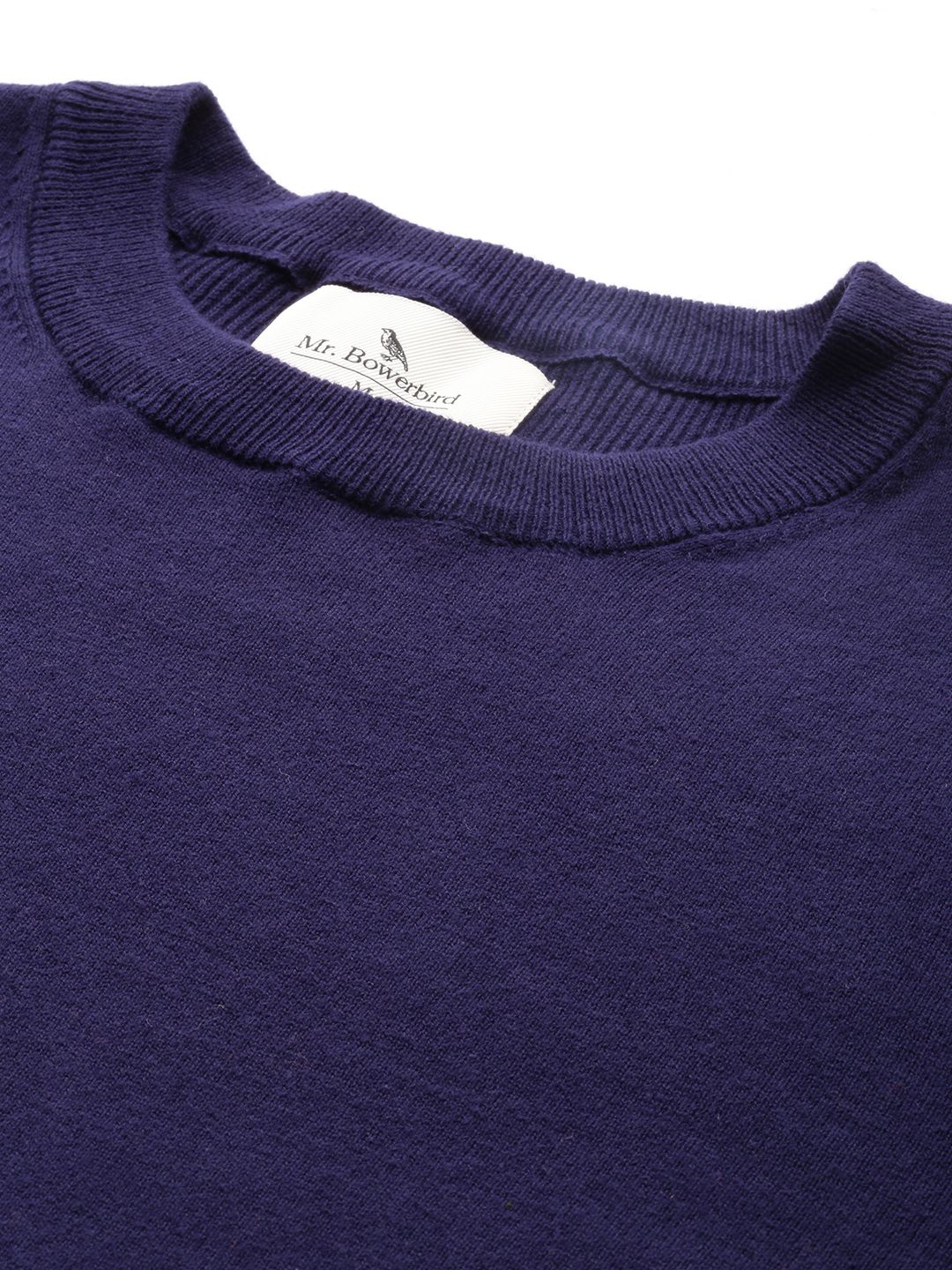 Mr Bowerbird Men Dark Blue Round Neck T-shirt