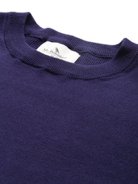 Mr Bowerbird Men Dark Blue Round Neck T-shirt