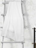 MYTRIDENT White Cotton 500 GSM Bath Towel
