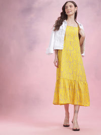 DressBerry Printed Midi Tiered Dress