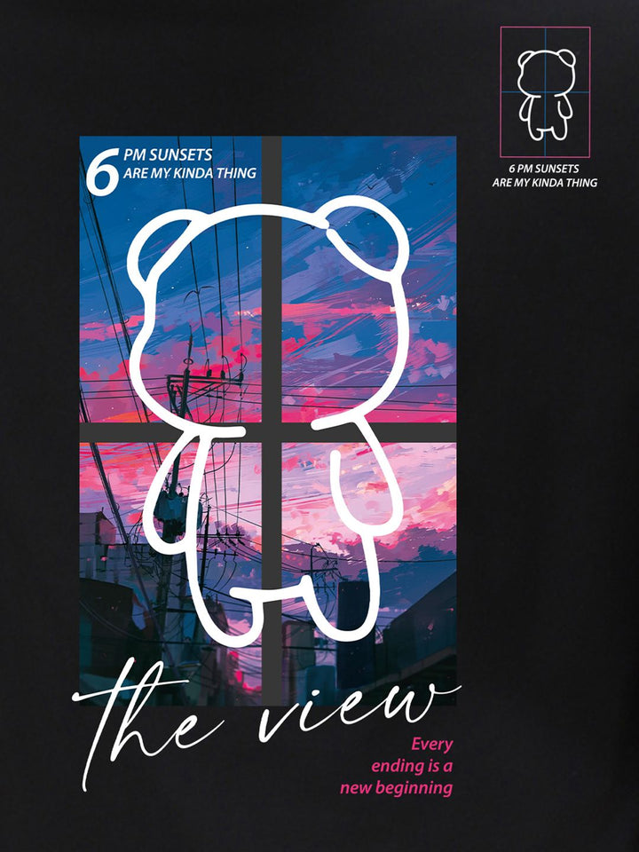 Bewakoof Graphic Printed Drop-Shoulder Sleeves Oversized Pure Cotton T-shirt