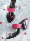 House of Pataudi Open Toe Block Heels