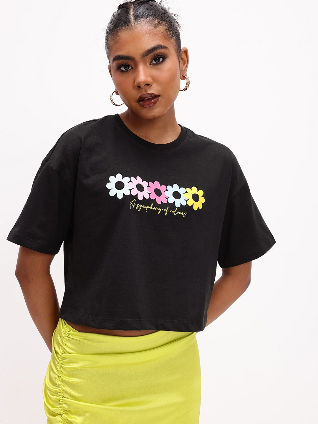 DressBerry Journey Of Passion Printed Boxy T-shirt