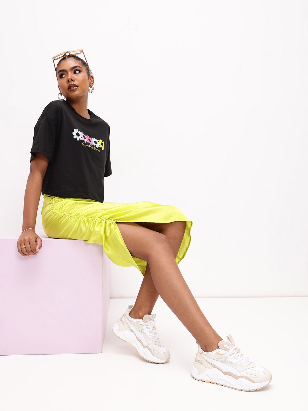 DressBerry Journey Of Passion Printed Boxy T-shirt