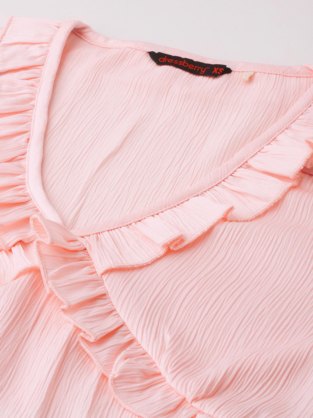 DressBerry Triple Puff Flirty Ruffled Top