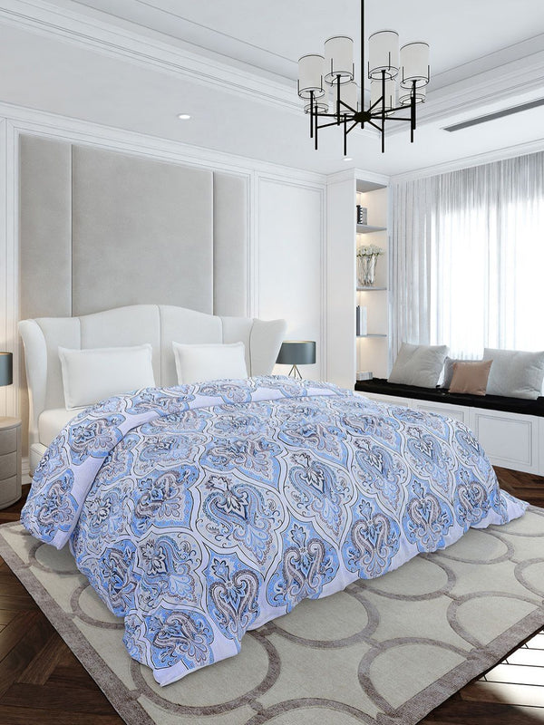 Monte Carlo Blue & White Floral Mild Winter 210 GSM Double Bed Duvet