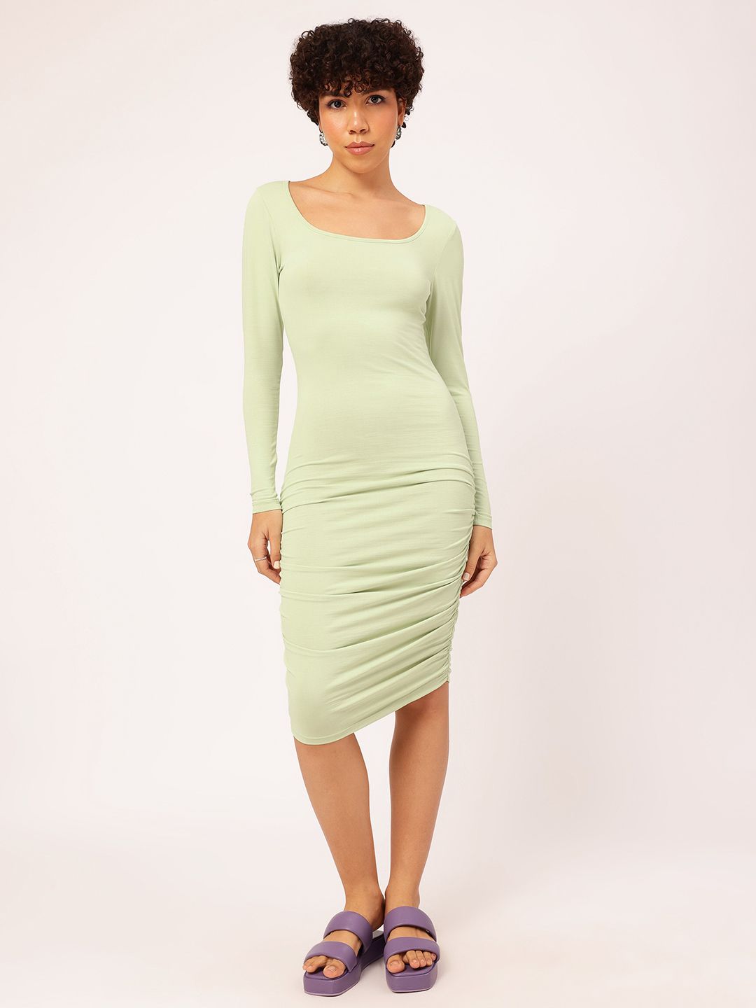 DressBerry Ruched Rebel Bodycon Midi Dress