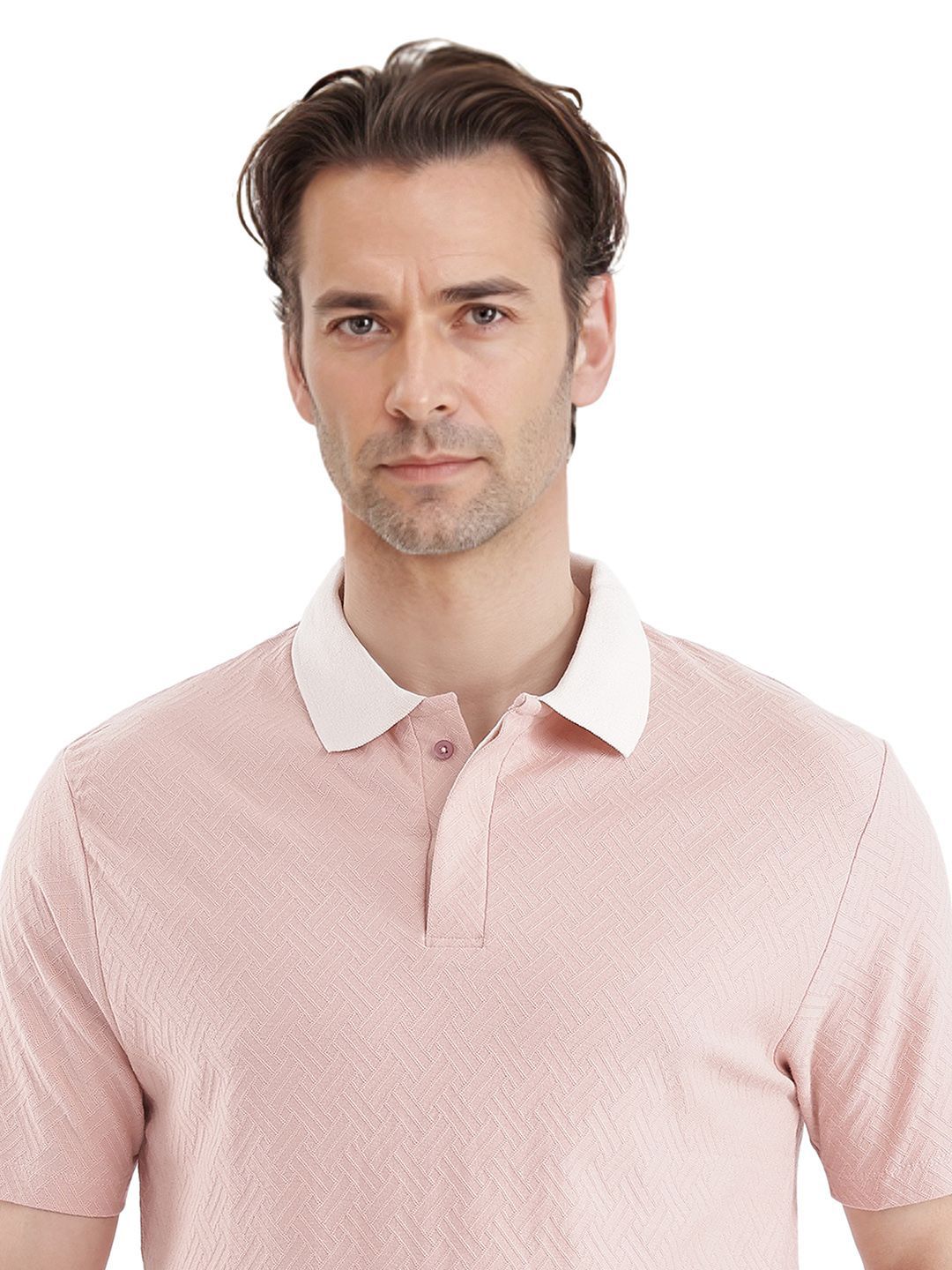 RARE RABBIT Men Solid Polo Collar Cotton T-shirt