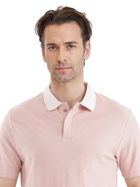 RARE RABBIT Men Solid Polo Collar Cotton T-shirt